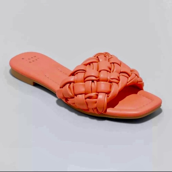 Women's Carissa Woven Slide Sandals - A New Day Pink - Picture 3 of 4